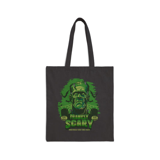 Scary Frankenstein Tote Bag — Vintage Monster Halloween Canvas Tote