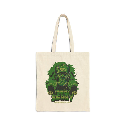 Scary Frankenstein Tote Bag — Vintage Monster Halloween Canvas Tote