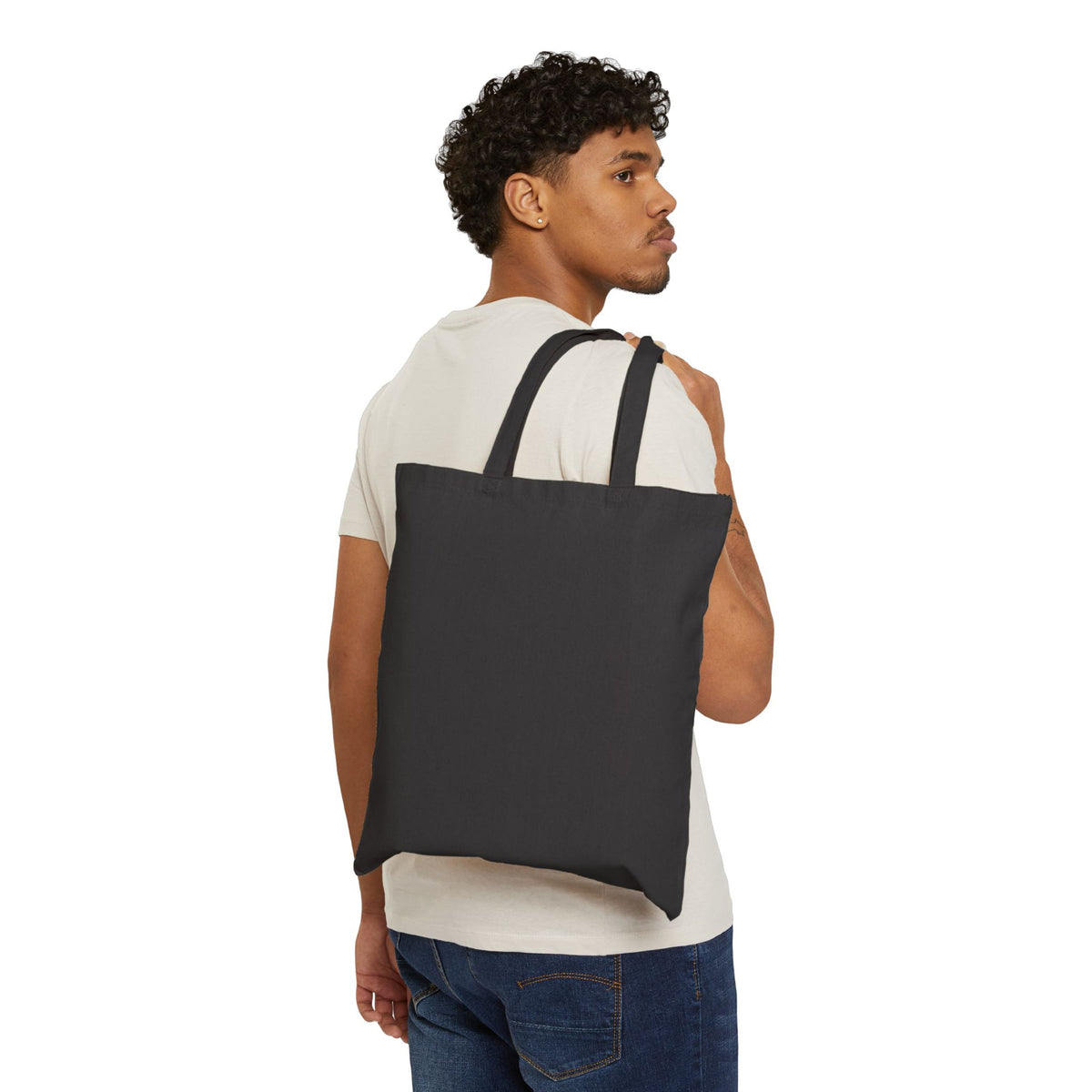 Halloween Jack-O'-Lantern Canvas Tote Bag — Spooky Pumpkin Harvest Market Bag