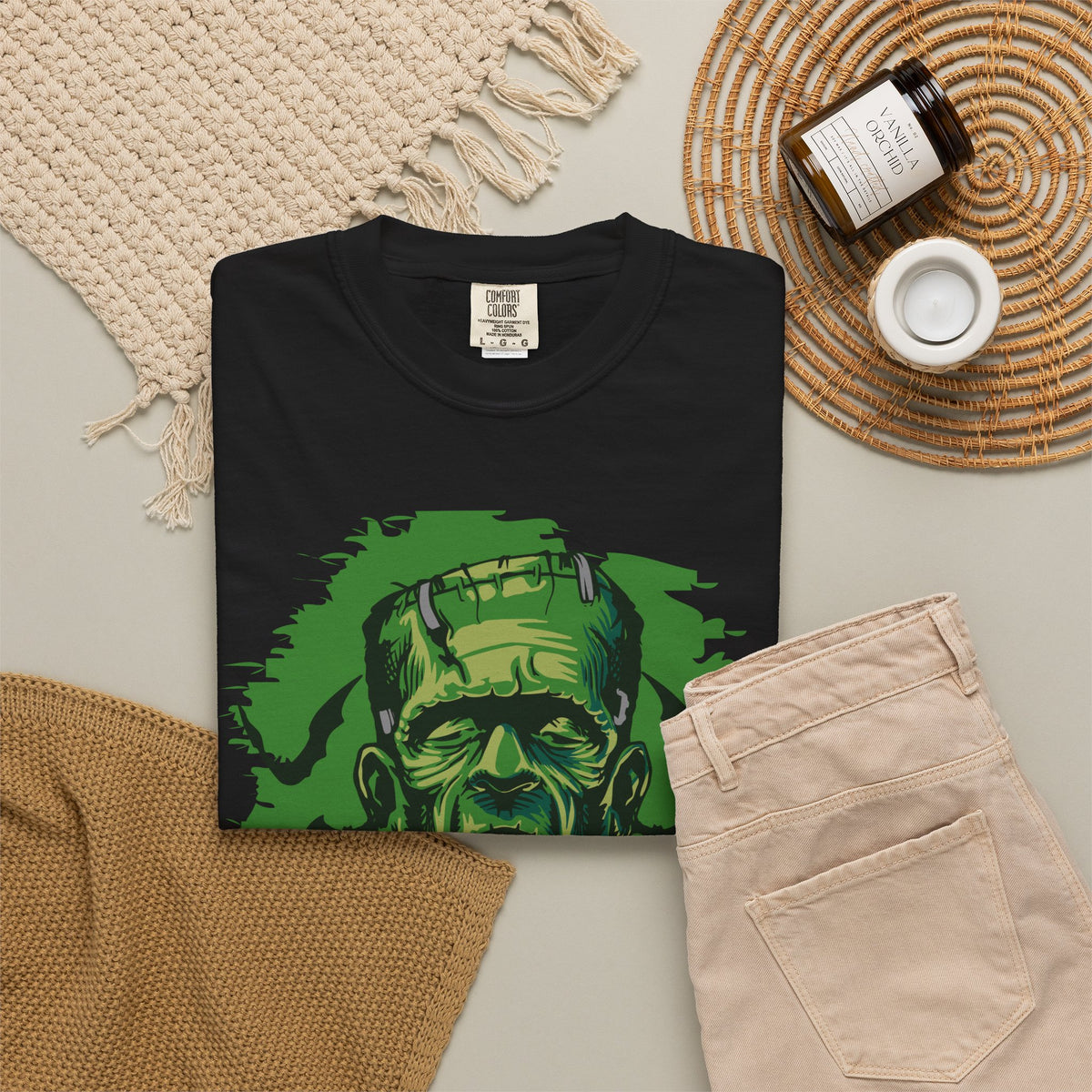Frankenstein "Frankly Scary" Graphic T‑Shirt